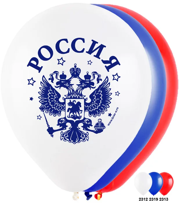 Т 12" Россия  (3 дизайна)  Ассорти Пастель, 2 ст. / уп. 100 шт. / Турция