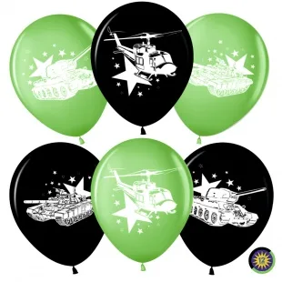 ВВ 12"/30см Воздушно-десантная техника, Ассорти, Пастель, 4 ст./50 шт./(Малайзия)