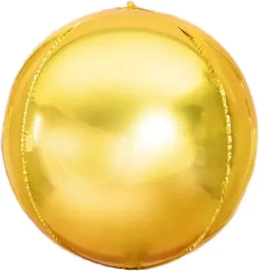 F 9"/23см Сфера 3D , Золото, 1 шт. (Китай)