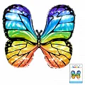 F 31"/79см Бабочка перламутровая в упаковке / Pearl butterfly , 1 шт. (Китай)
