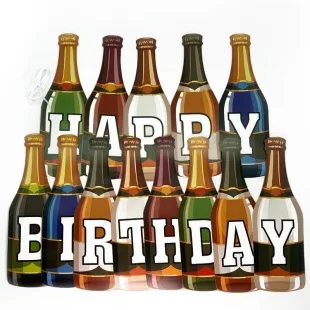 Гирлянда  Happy Birthday, Напитки, 250 см