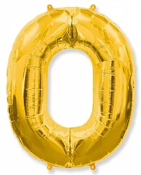 И 40"/102см Цифра "0",Золото, / 1 шт (Испания)