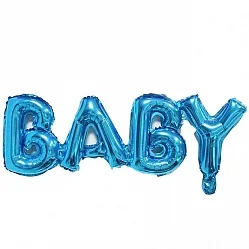 F 32''/81 см  Надпись прописью "Baby", Синий, 1 шт. / Китай