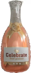 F 32"/ 68 см Бутылка Шампанское, Золотая корона, Розовое Золото, 1 шт. (Китай)
