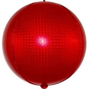 К 24"/61см Сфера 3D ,Стерео, Красный,голография,1 шт. (Китай)